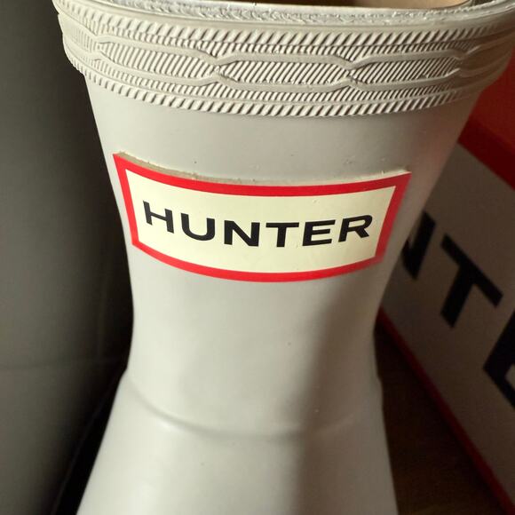 Hunter Woman’s Original Gray Play Short Rain Boots- Size 8M - Picture 8 of 10
